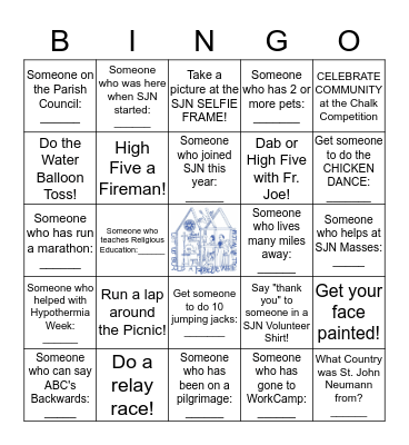 Saint John Neumann Picnic BINGO! Bingo Card