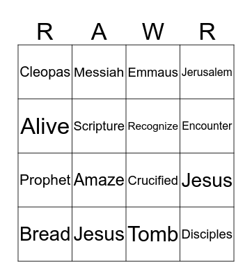 Encounter on the Road Bingo Card