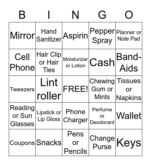 EH&S Ladies Luncheon  Bingo Card