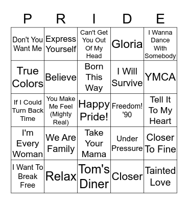TAT PRIDE BINGO! Bingo Card