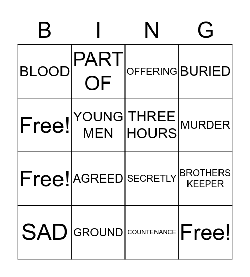 BIBLE III Bingo Card