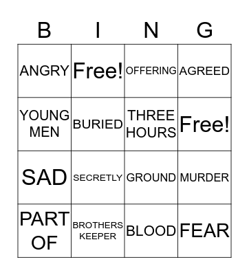 BIBLE III Bingo Card