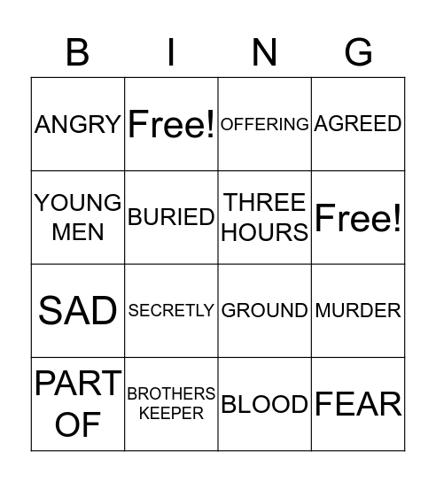 BIBLE III Bingo Card