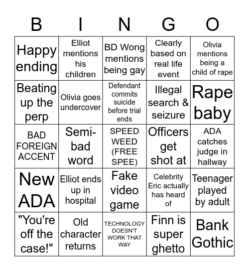 DOINK DOINK Bingo Card