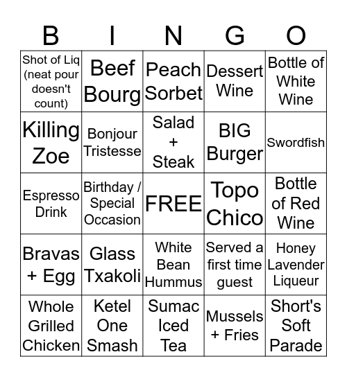 MIKETTE BINGO!!! Bingo Card