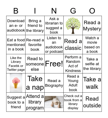 Summer Reading Bingo Card