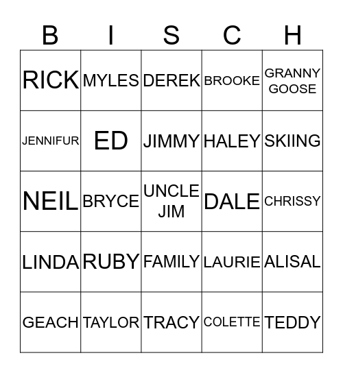 GAME NIGHT Bingo Card