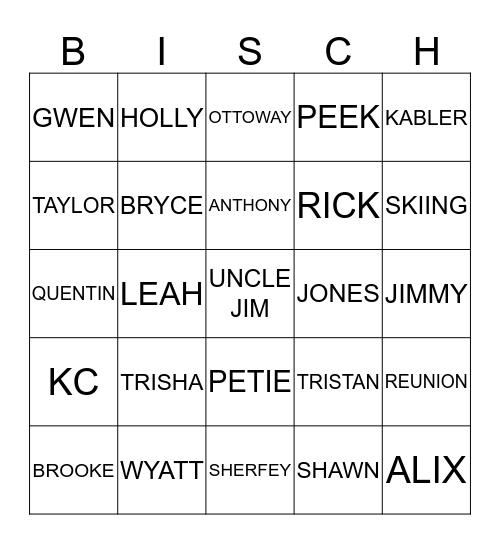 GAME NIGHT Bingo Card