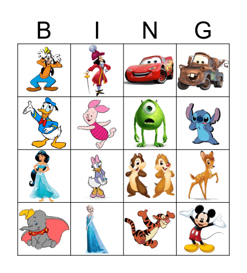 DISNEY BINGO Card