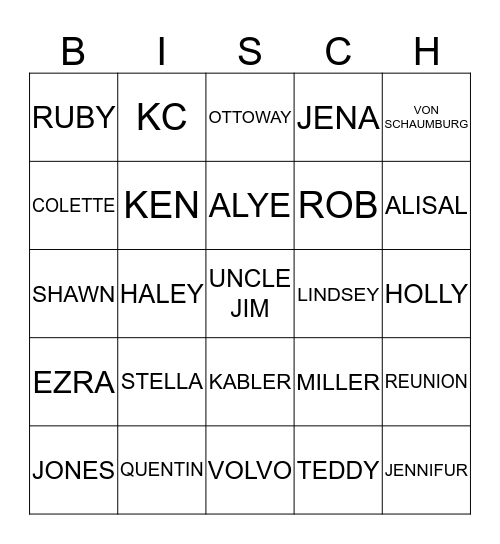 GAME NIGHT Bingo Card