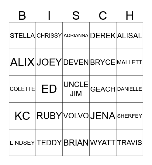 GAME NIGHT Bingo Card