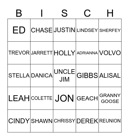 GAME NIGHT Bingo Card