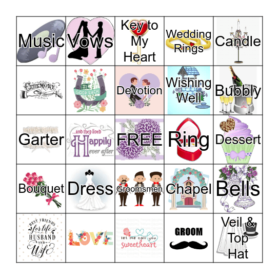 SAM'S BRIDAL SHOWER BINGO Card