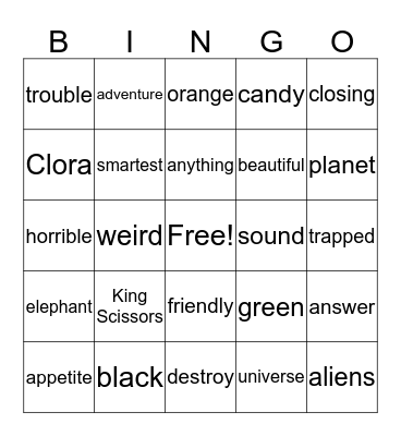 Tom Thunder Saves the Universe - Part 2 Bingo Card