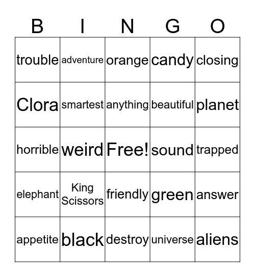 Tom Thunder Saves the Universe - Part 2 Bingo Card