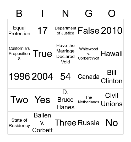 Bingo Card
