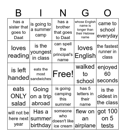 June 2019 Bingo Card