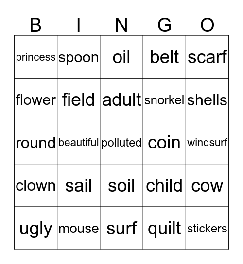 UNIT 1 -7 REVISION Bingo Card