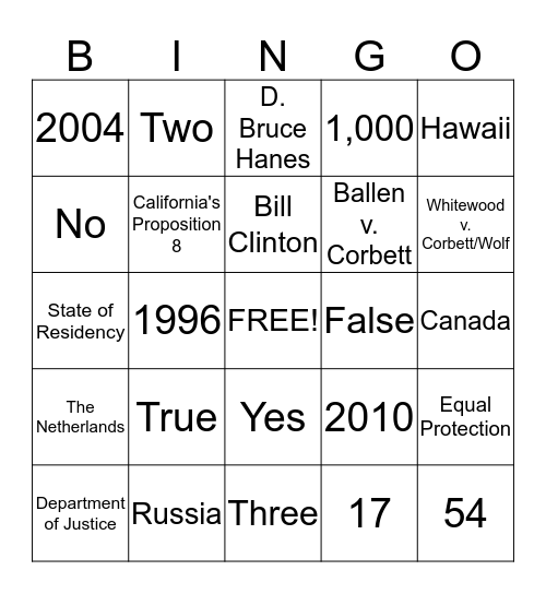 Bingo Card