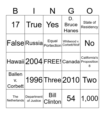 Bingo Card