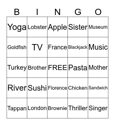 Bingo Card