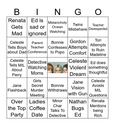 Big Little Lies Bingo Card