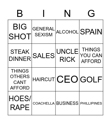 PRINCE DAVID Bingo Card