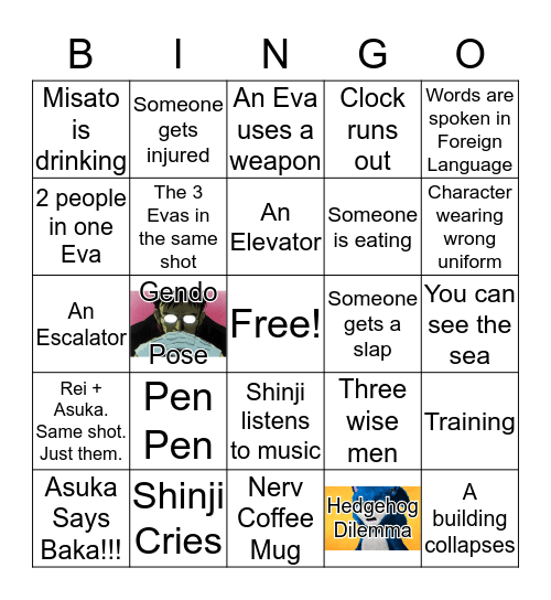 Evangelion Bingo Card