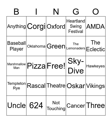 Mikey's Birthday Bingo Card
