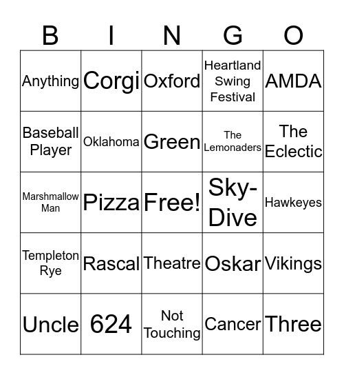 Mikey's Birthday Bingo Card