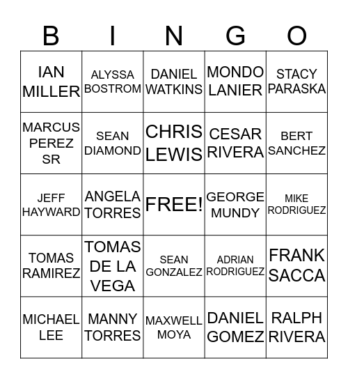 PPD BINGO Card