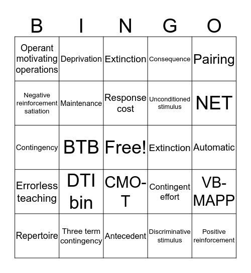 AOI BINGO Card