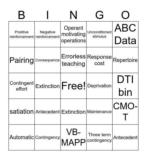 AOI BINGO Card