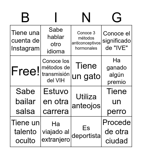 SCORA TEAM Bingo Card