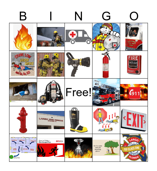 Fire Safety Bingo Card