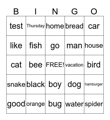 Signs to Remember Bingo Card