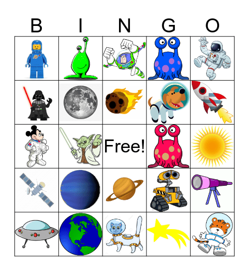 Space Bingo Card