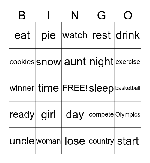 More Signs Bingo Card