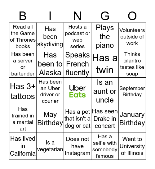 CS ICEBREAKER BINGO Card