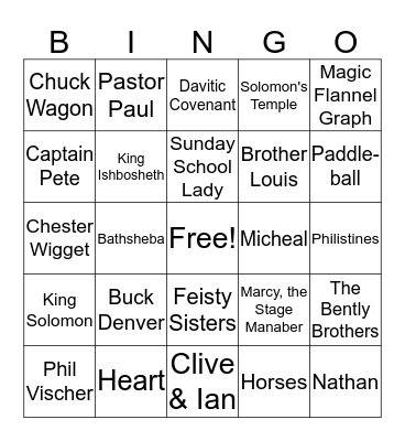 Buck Denver Vol 5, Part 2 Bingo Card