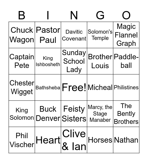 Buck Denver Vol 5, Part 2 Bingo Card