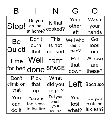 Scout Leader Bingo Card