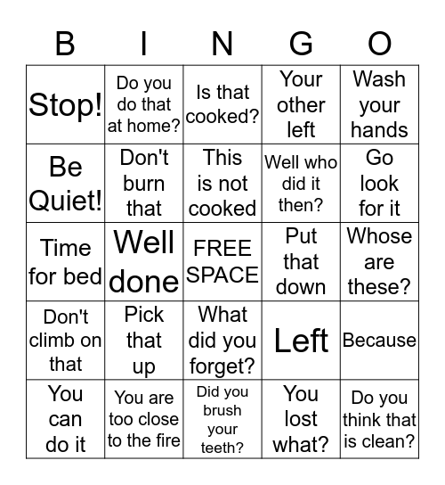 Scout Leader Bingo Card