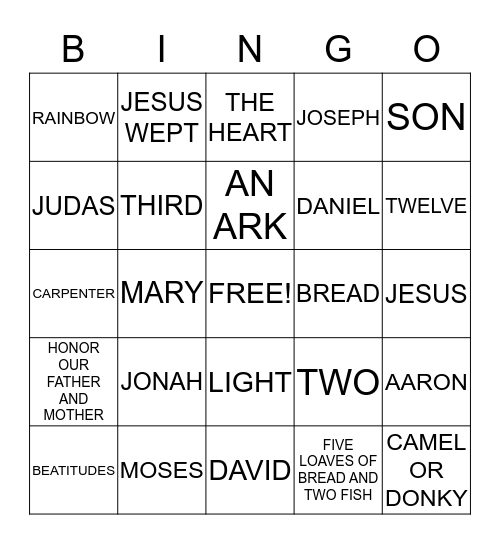 UMBC DEACON AND DEACONESS FELLOWSHIP Bingo Card