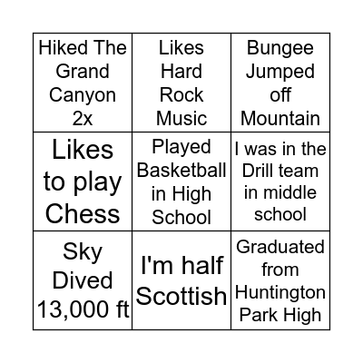 HIMA BINGO Card