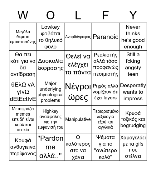 Wolfie00 Bingo Card