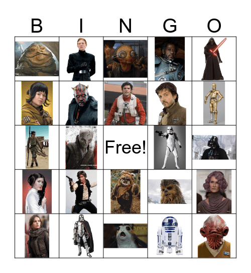 Star Wars Reads Day Bingo Card