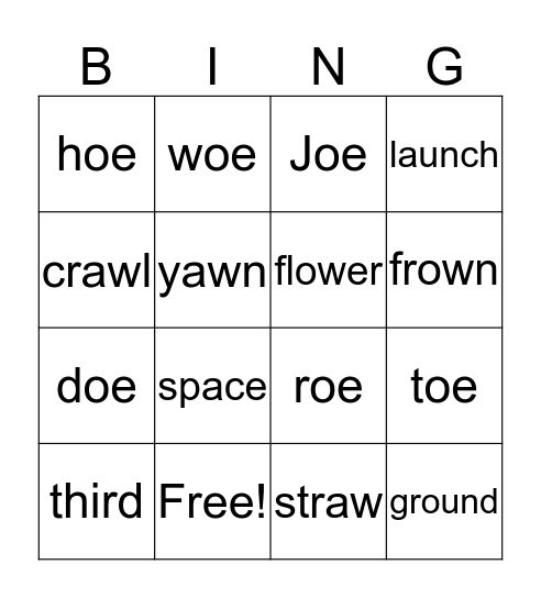 /oe/ Bingo Card