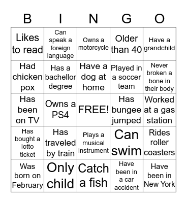 Couple's Night Bingo Card