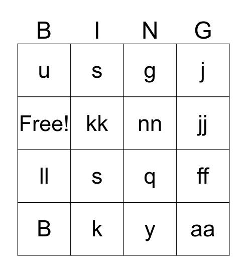 Muziek Bingo Card